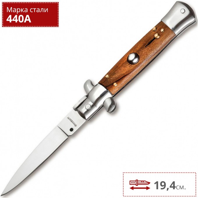 Нож BOKER MAGNUM SICILIAN NEEDLE OLIVE WOOD BK01MB279 Нож BOKER MAGNUM SICILIAN NEEDLE OLIVE WOOD BK01MB279